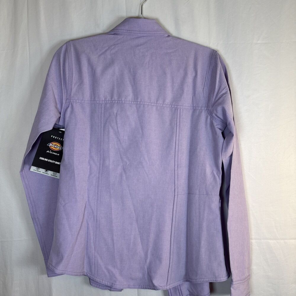 Dickies Temp IQ Women's Cooling Utility Long Sleeve Shirt Purple Snap Size XS - Picture 16 of 16